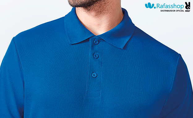 Cuello con tres botones del polo Austral 6632 Roly Hombre Manga Corta