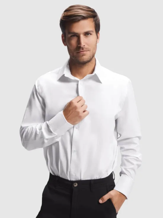 Camisa Laboral Roly Moscú 5506 Hombre Manga Larga
