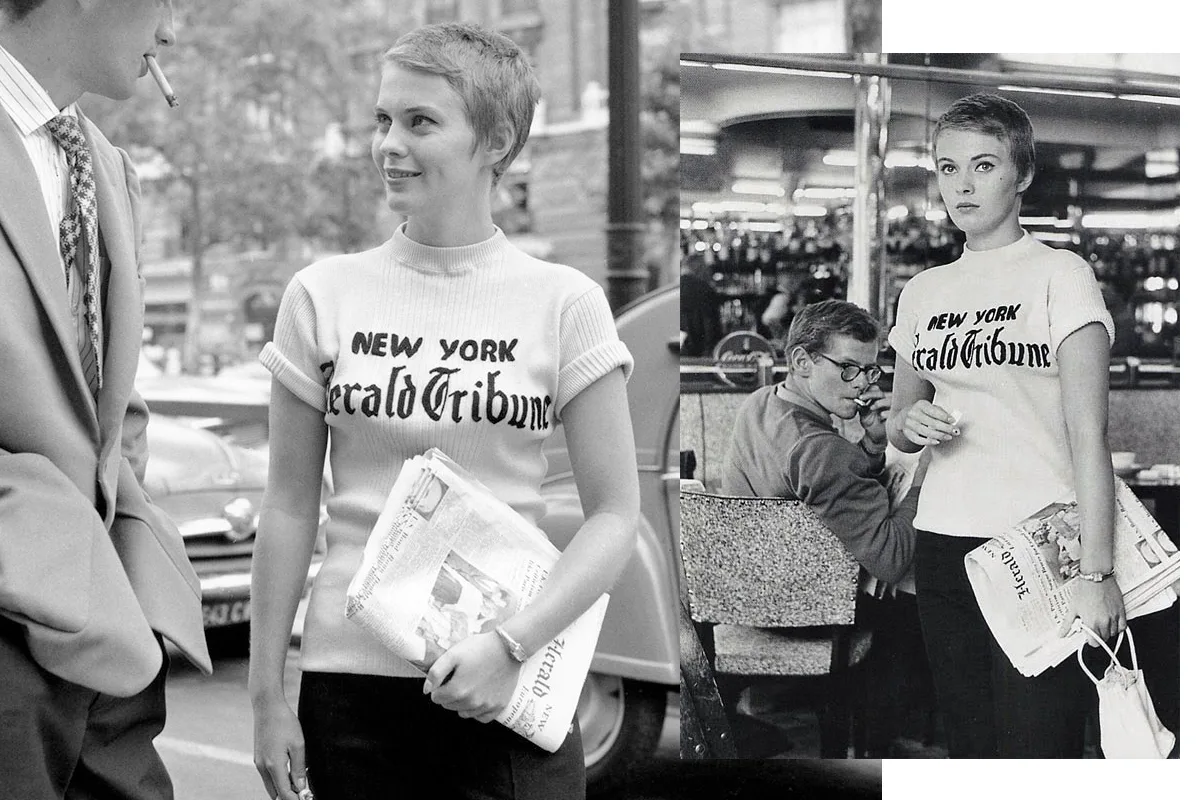 Jean Seberg Con Su Camiseta Personalizada En "al Final De La Escapada"