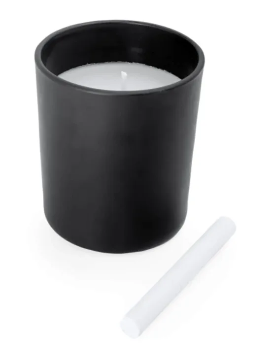 Vela Aromática en Recipiente Cerámico con Tiza para Escribir Stamina King 1307