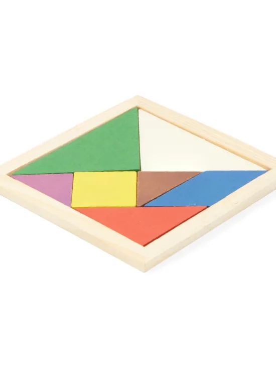 Puzzle Tangram de Madera Natural Stamina Leis 0111