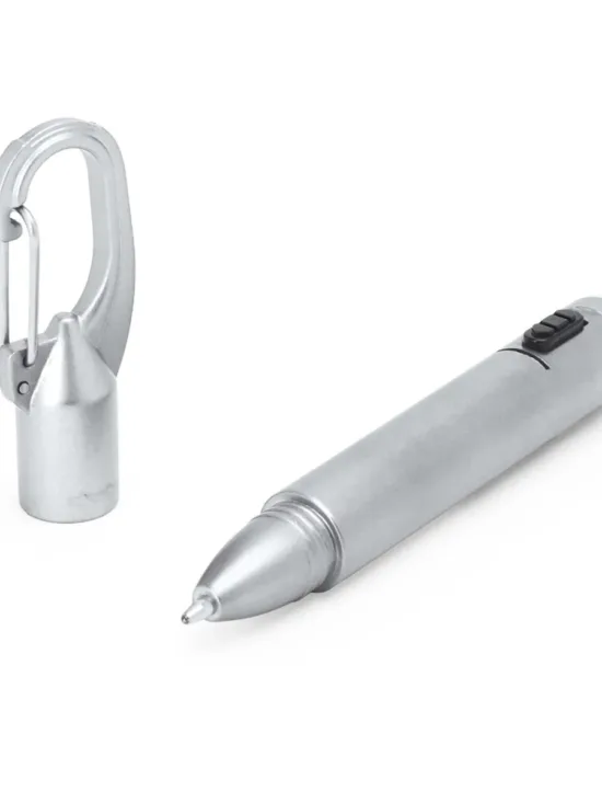 Bolígrafo con Linterna y Mosquetón Stamina Araya 8023