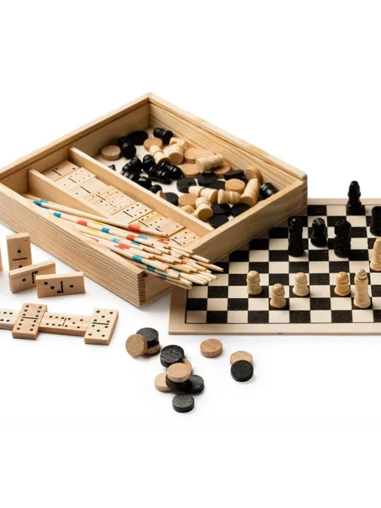 Set de 4 Juegos: Mikado, Ajedrez, Damas y Dominó Stamina Galvy 1014