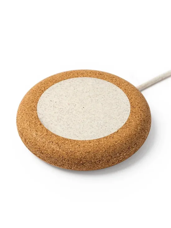 Cargador Inalámbrico de Corcho Natural y Fibra de Trigo Stamina Sulac 3031