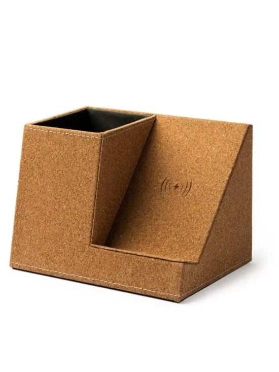 Portalápices de Corcho Natural con Cargador Inalámbrico Stamina Promet 3032