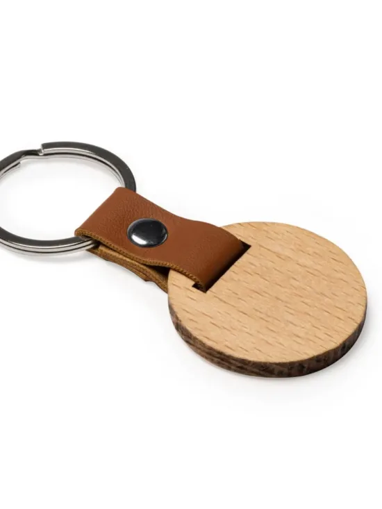 Llavero en Dos Formatos de Madera Natural Marbel 4109