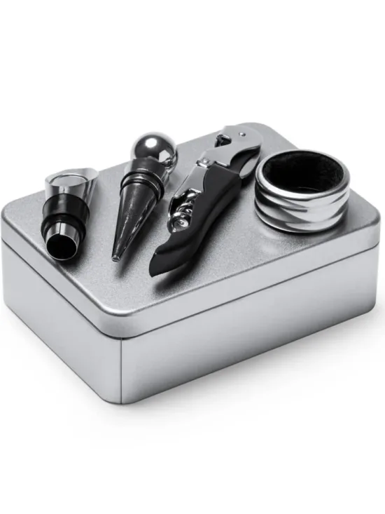 Set de Vino de Acero Inoxidable Stamina Malbec 4112