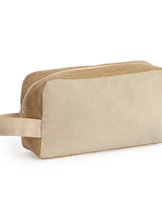 Neceser de Algodón y Yute Natural Stamina Siena 7564