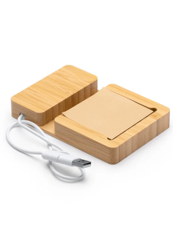 Cargador Inalámbrico con Soporte para Móvil y Bloc De Notas Stamina Mariel 1084